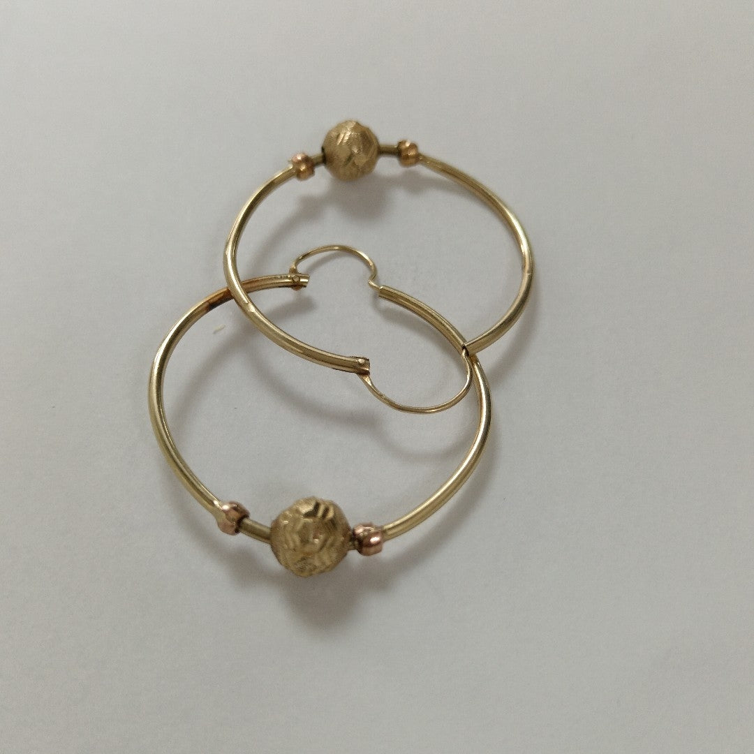 ARRACADAS PAR ORO 14 K 2.7 GRMS (SEMINUEVO)