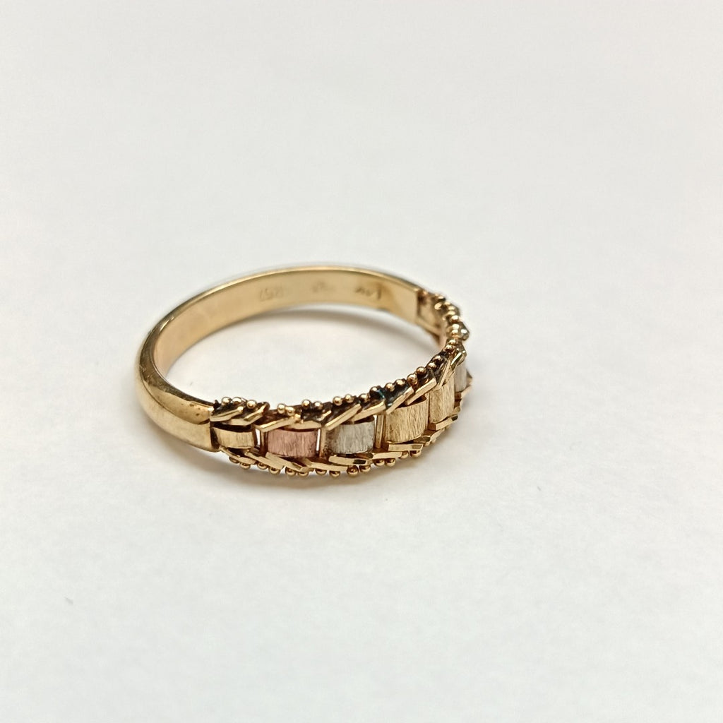 ANILLITO ORO COMBINADO 14 K 3.5 GRMS (SEMINUEVO)