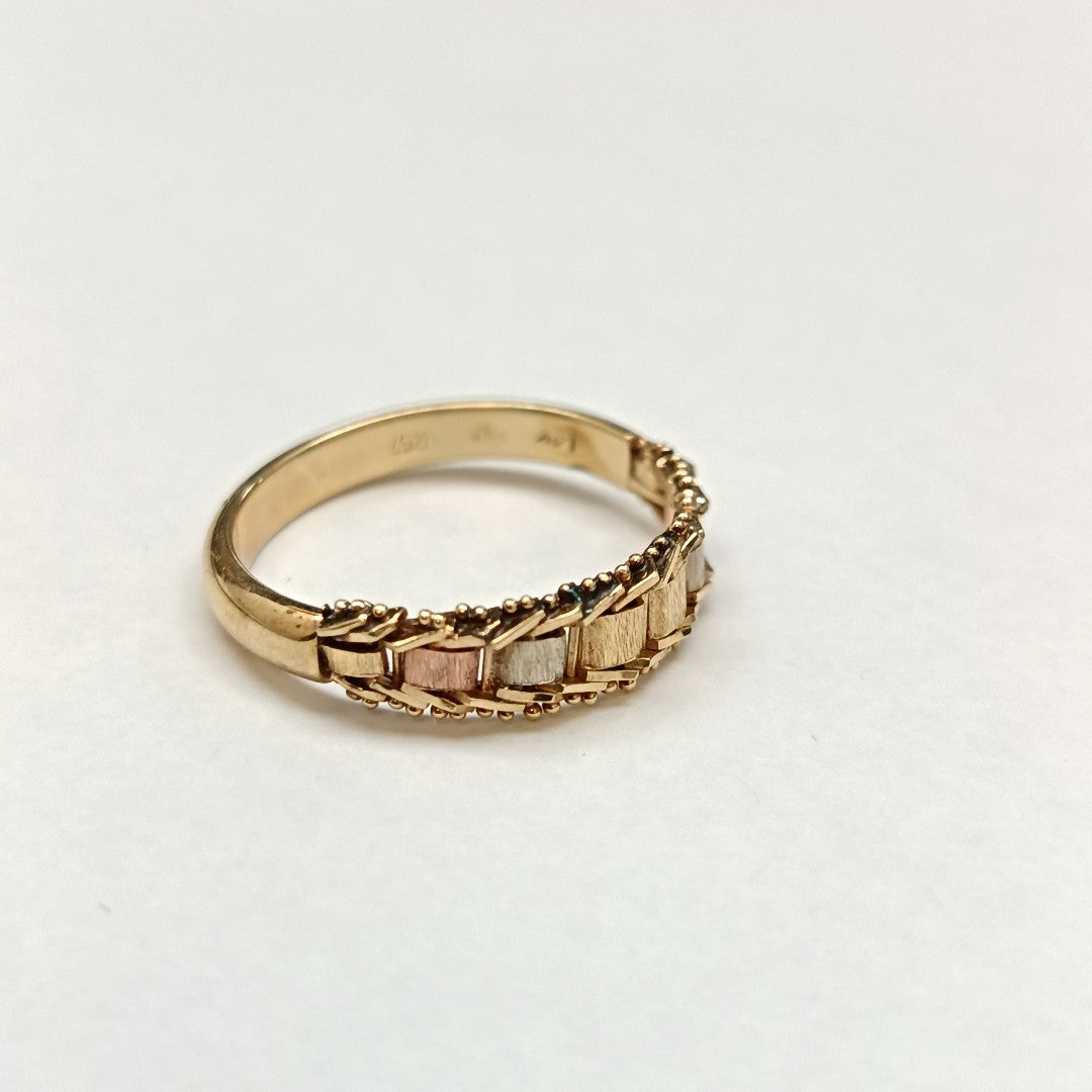 ANILLITO ORO COMBINADO 14 K 3.5 GRMS (SEMINUEVO)