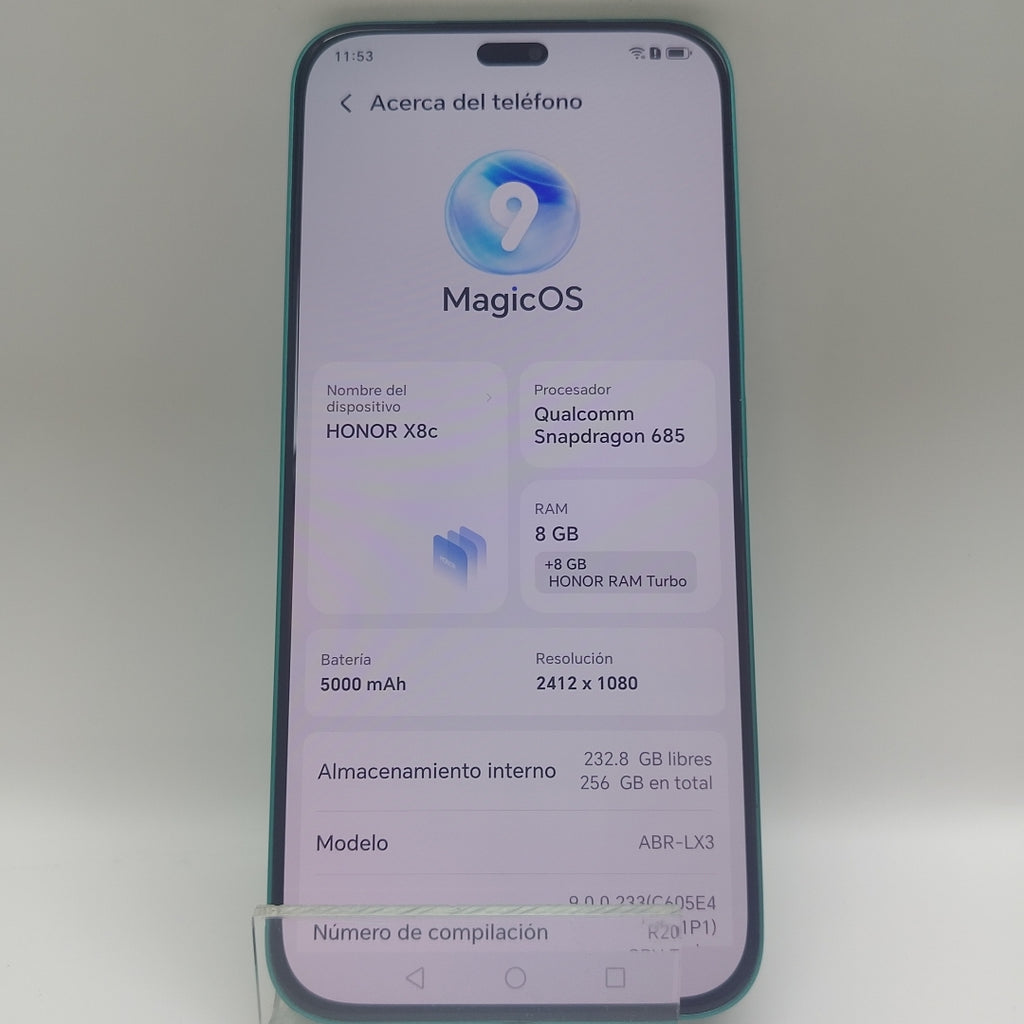CELULAR HONOR X8C ABR-LX3 (2025) 256 GB 8 GB RAM (SEMINUEVO)