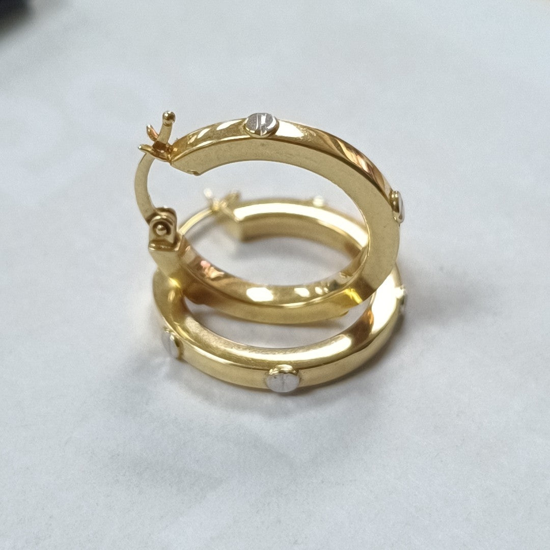 ARRACADAS PAR ORO 14 K 2.4 GRMS (SEMINUEVO)