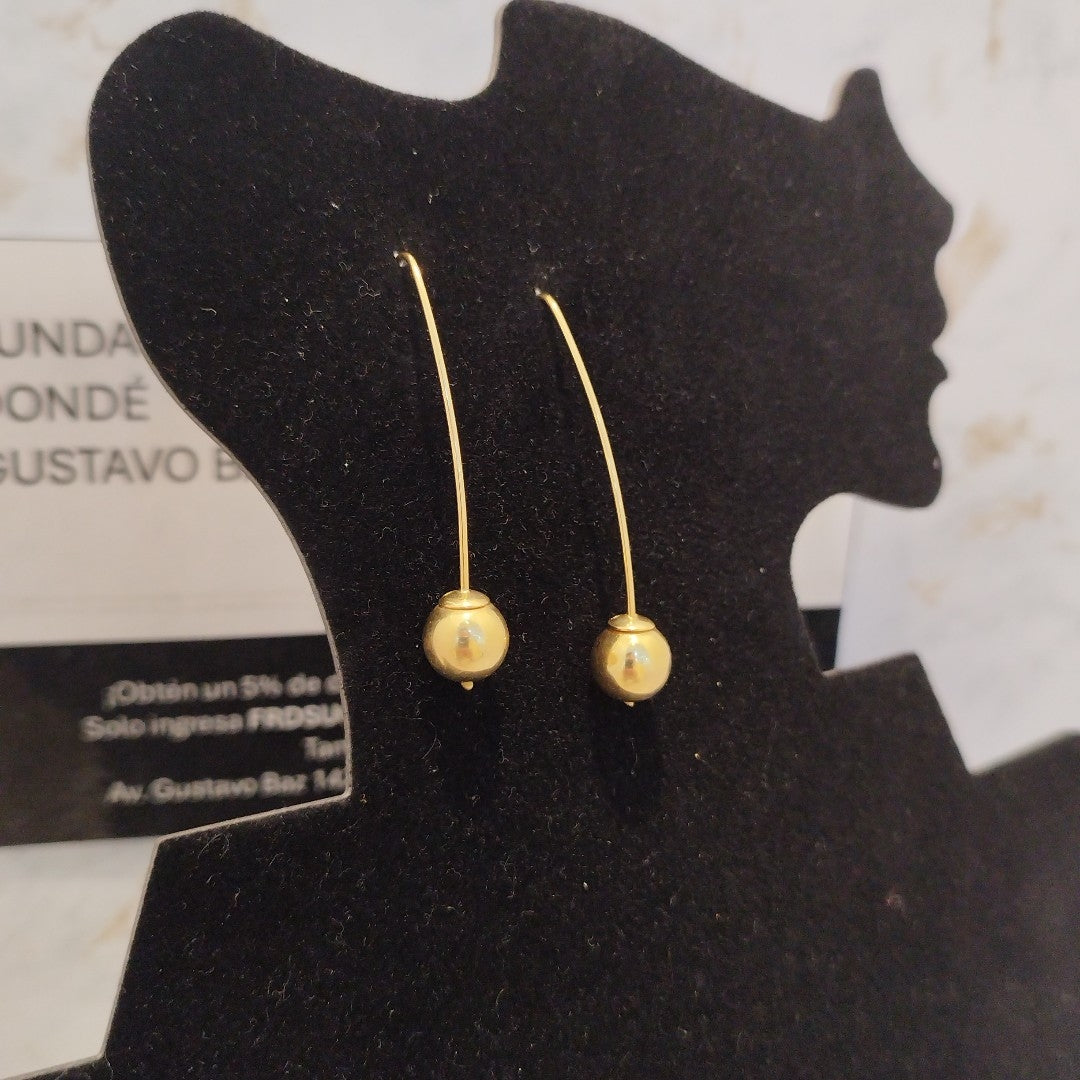 ARETES PAR ORO 18 K 5 GRMS (SEMINUEVO)