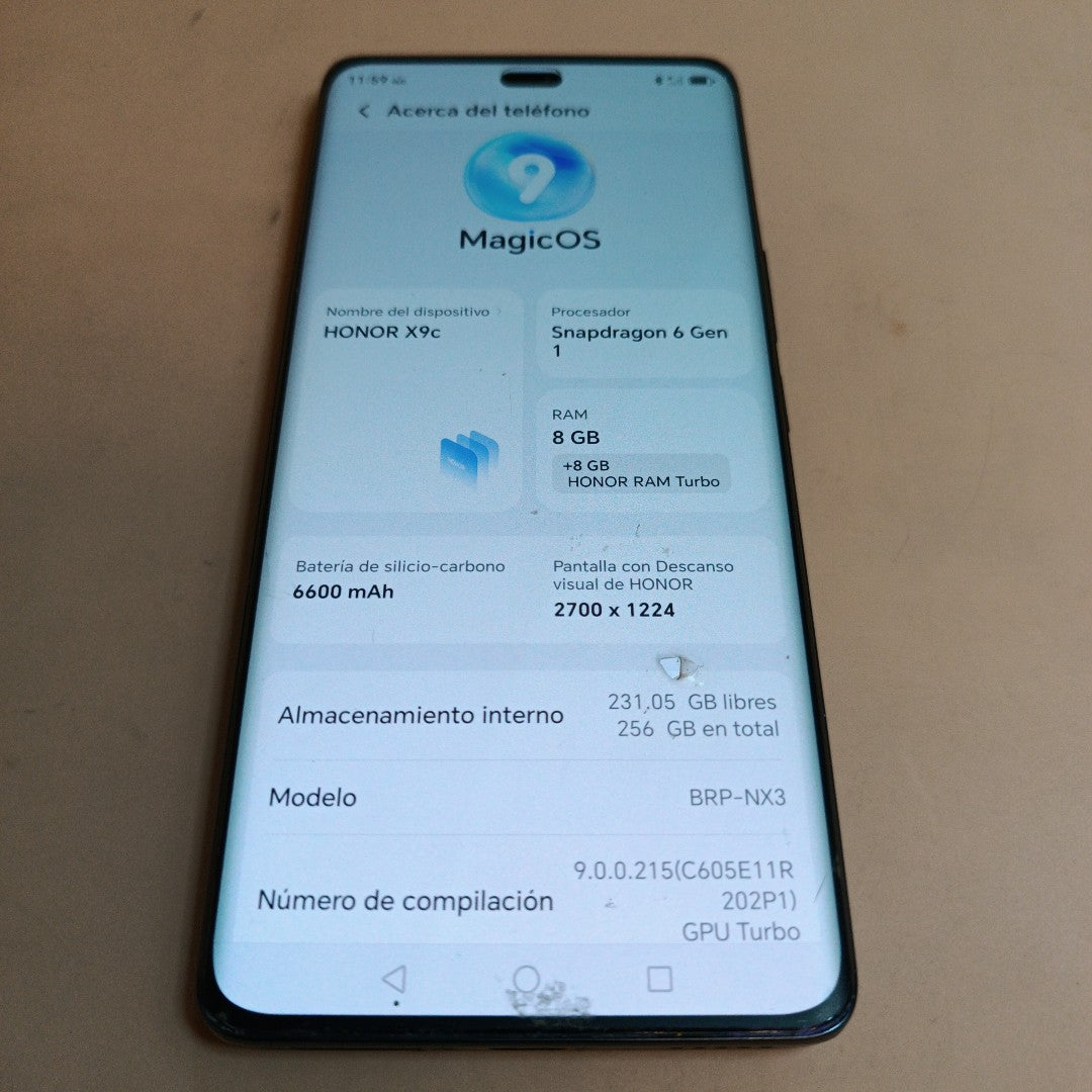 CELULAR HONOR X9C BRP-NX3 (2024) 256 GB 8 GB RAM (SEMINUEVO)