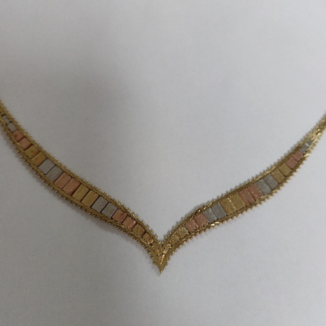 GARGANTILLA ORO COMBINADO 14 K 14.1 GRMS (SEMINUEVO)