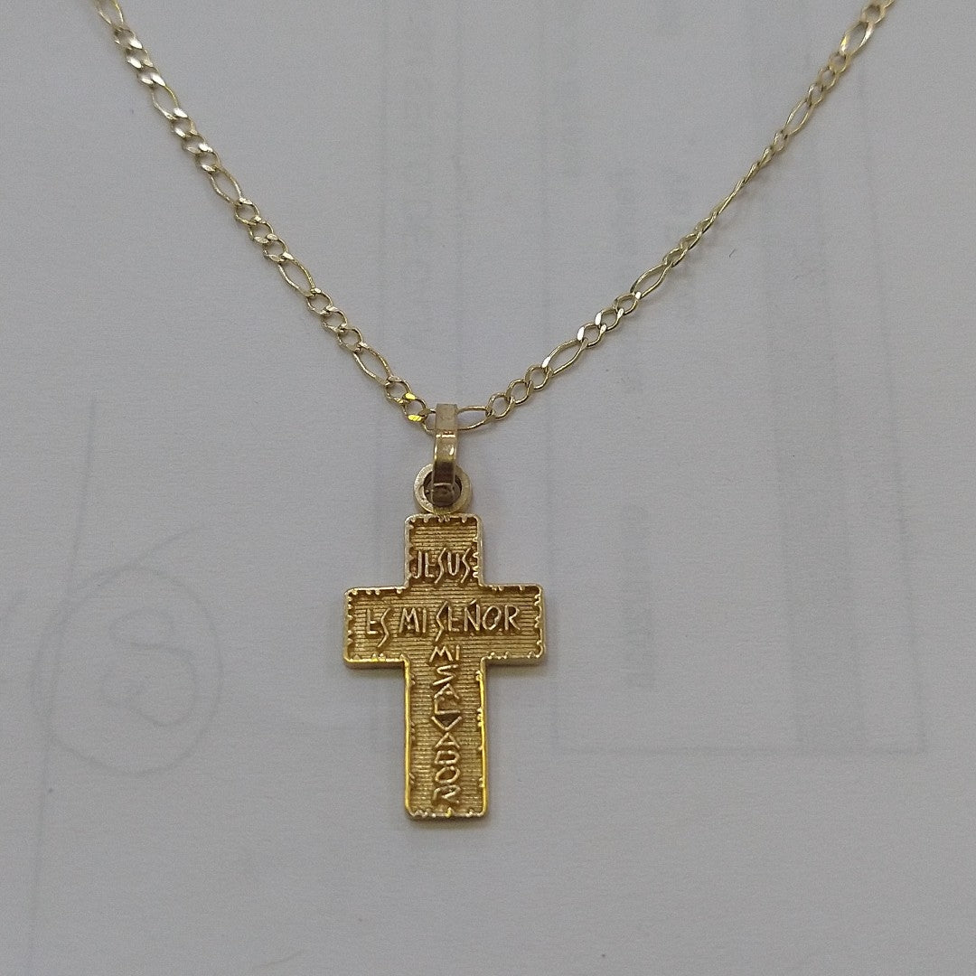 CADENA, CRUZ ORO 10 K 3.8 GRMS (SEMINUEVO)