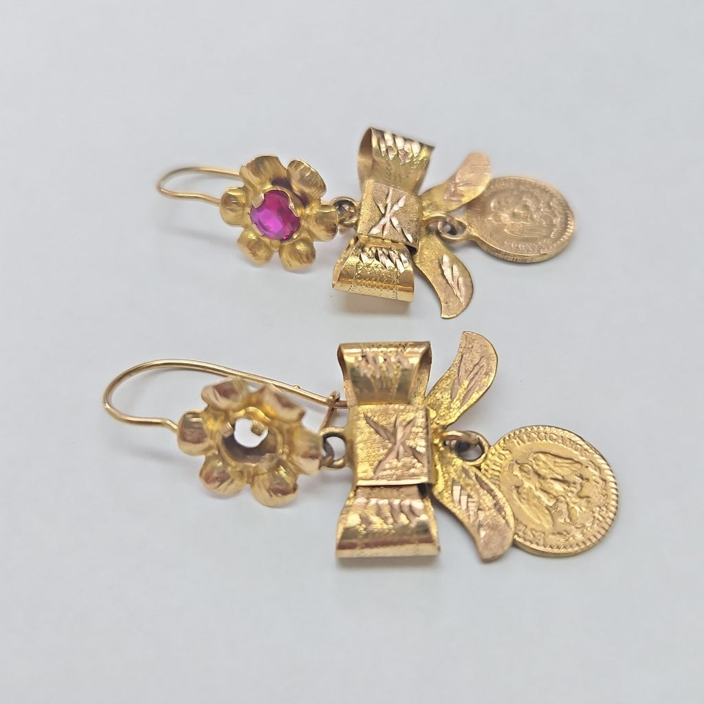K1 7,00 GRMS 10 K IDENTIFICACIÓN ARETES PAR MATERIALES ORO MATERIALES GEMO (SEMINUEVO)