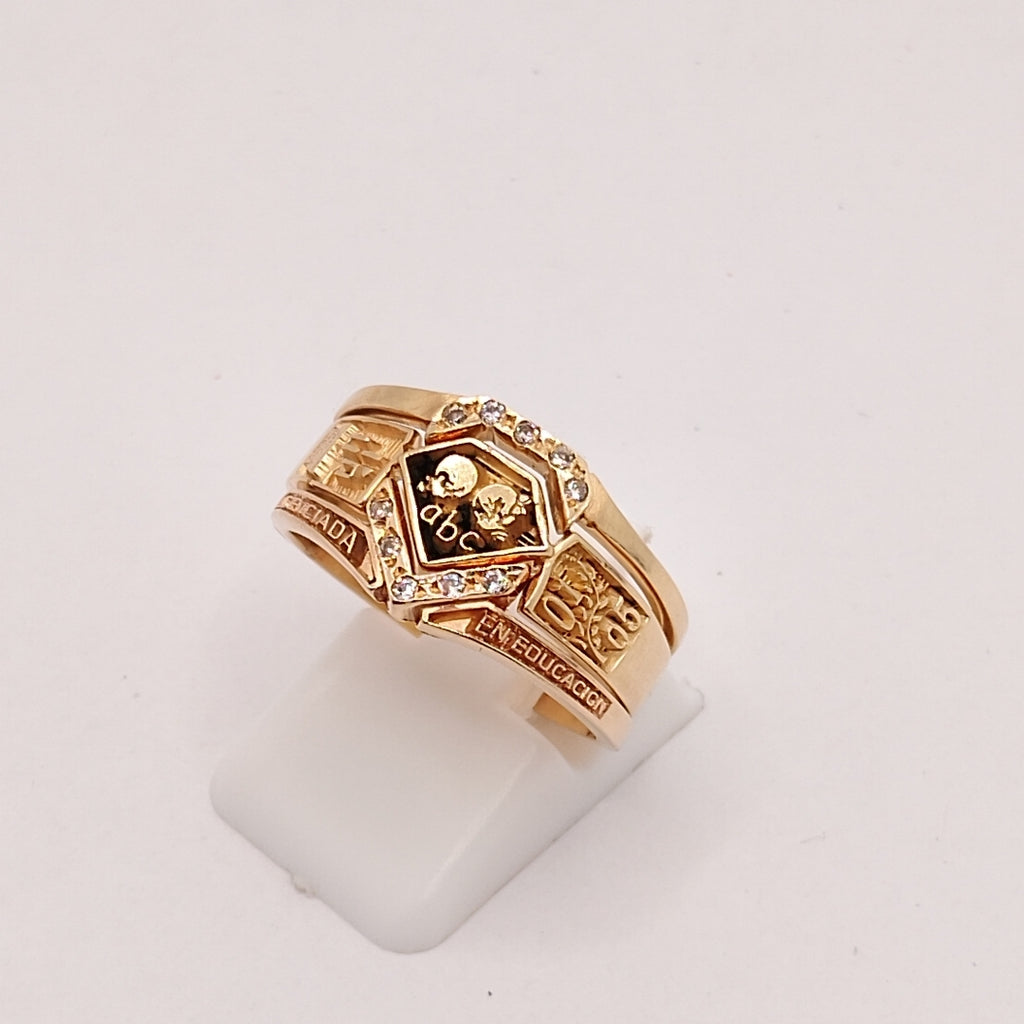 ANILLO DE GRADUACIÓN ORO 14 K 7.1 GRMS (SEMINUEVO)