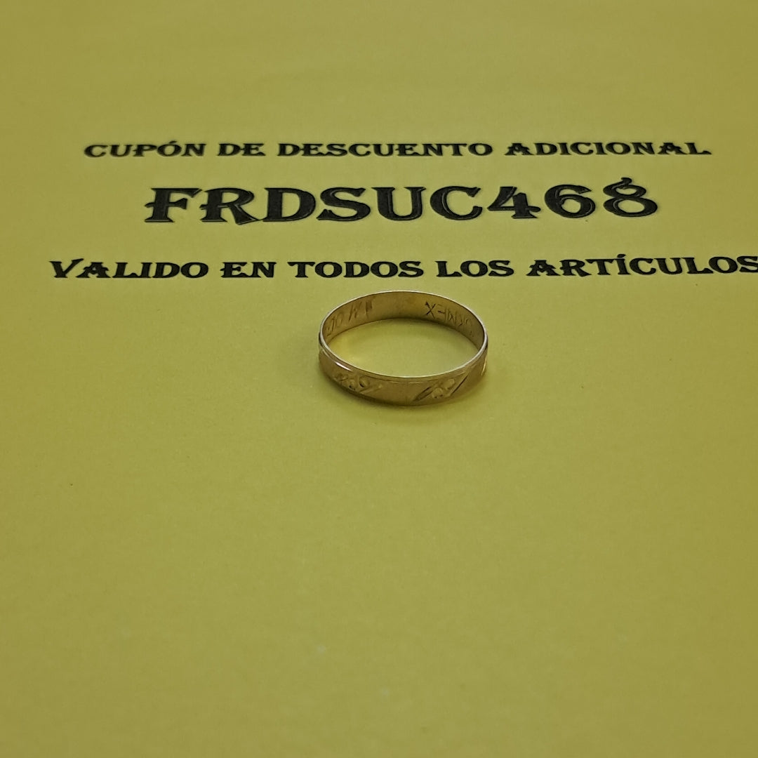 ARGOLLA ORO 10 K 0.9 GRMS (SEMINUEVO)
