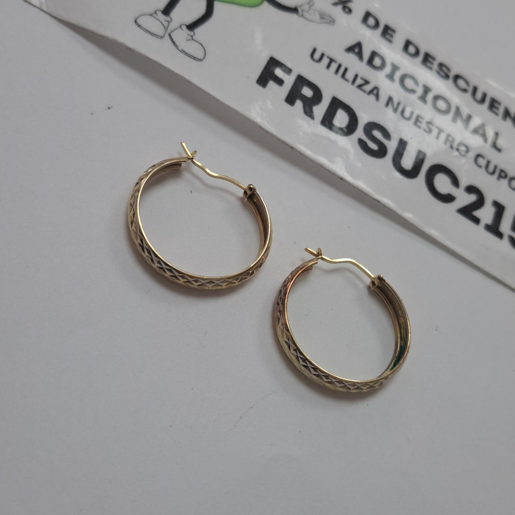 ARRACADAS PAR ORO 14 K 2.3 GRMS (SEMINUEVO)