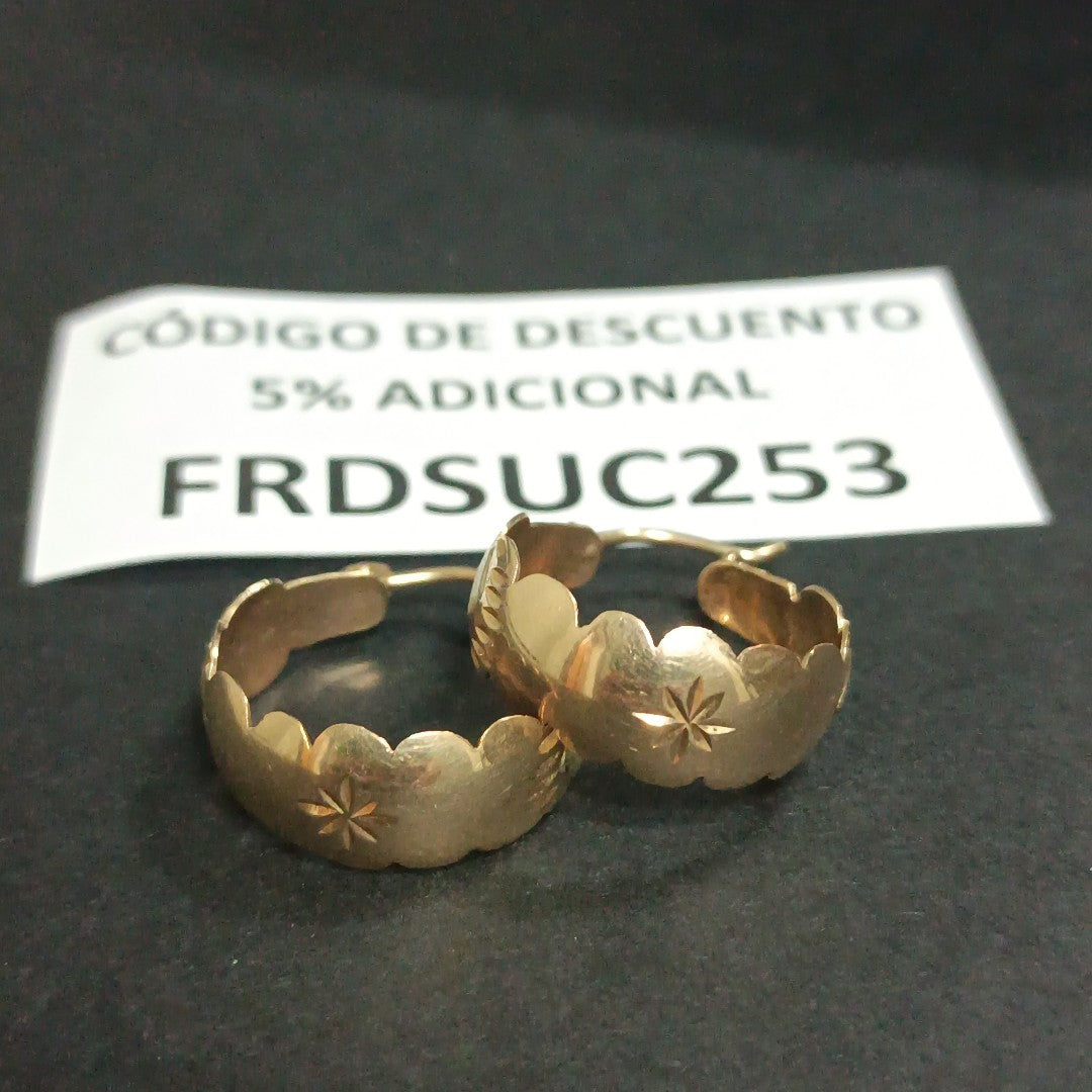 ARRACADAS PAR ORO 8 K 3,50 GRMS (SEMINUEVO)
