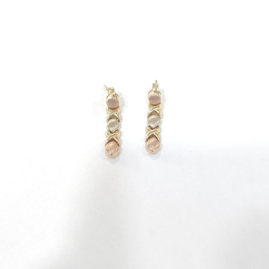 BROQUELES PAR ORO COMBINADO 14 K 2.2 GRMS (SEMINUEVO)