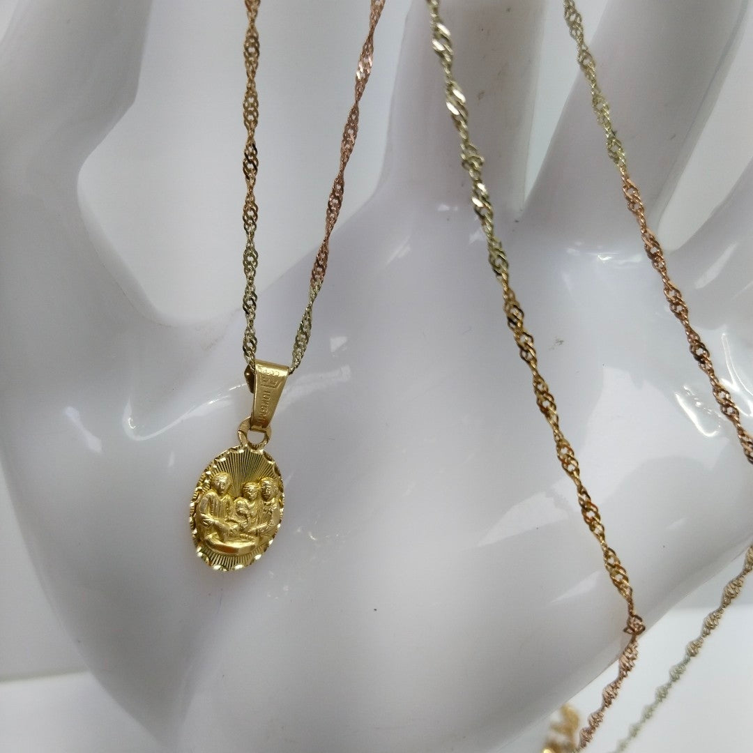 CADENA, DIJE ORO, ORO COMBINADO 10 K 2.6 GRMS (SEMINUEVO)