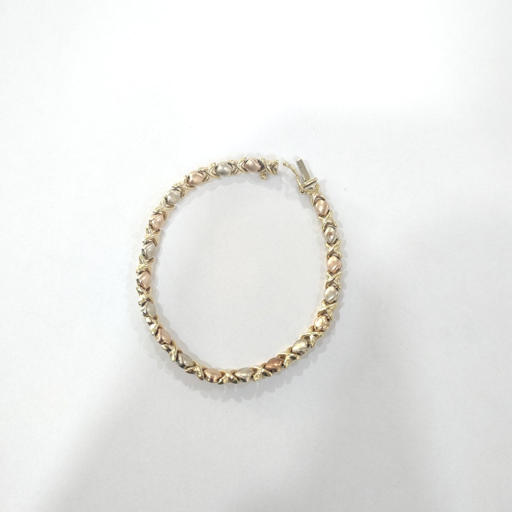 PULSERA ORO COMBINADO 14 K 8.4 GRMS (SEMINUEVO)