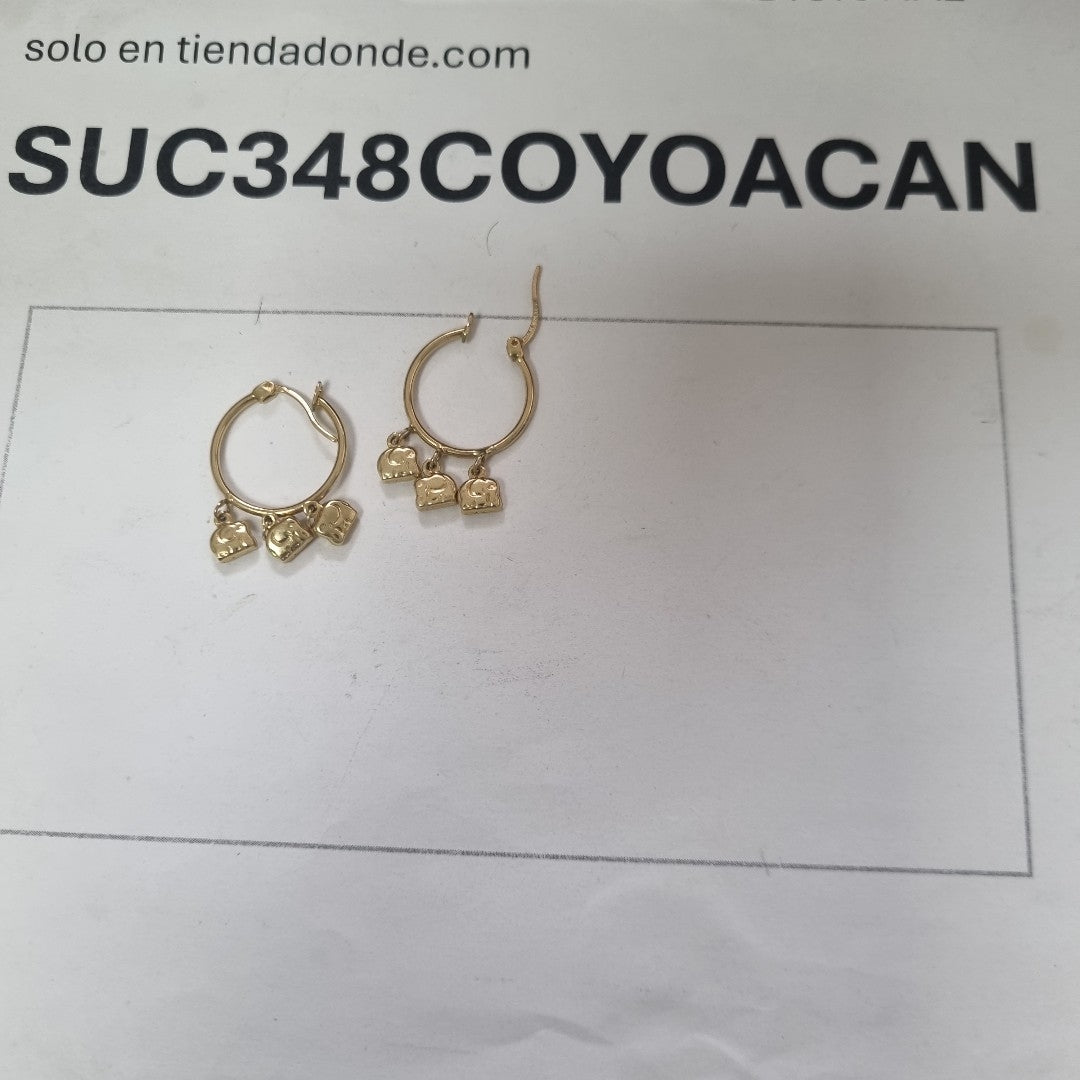 ARRACADAS PAR ORO 14 K 2.9 GRMS (SEMINUEVO)