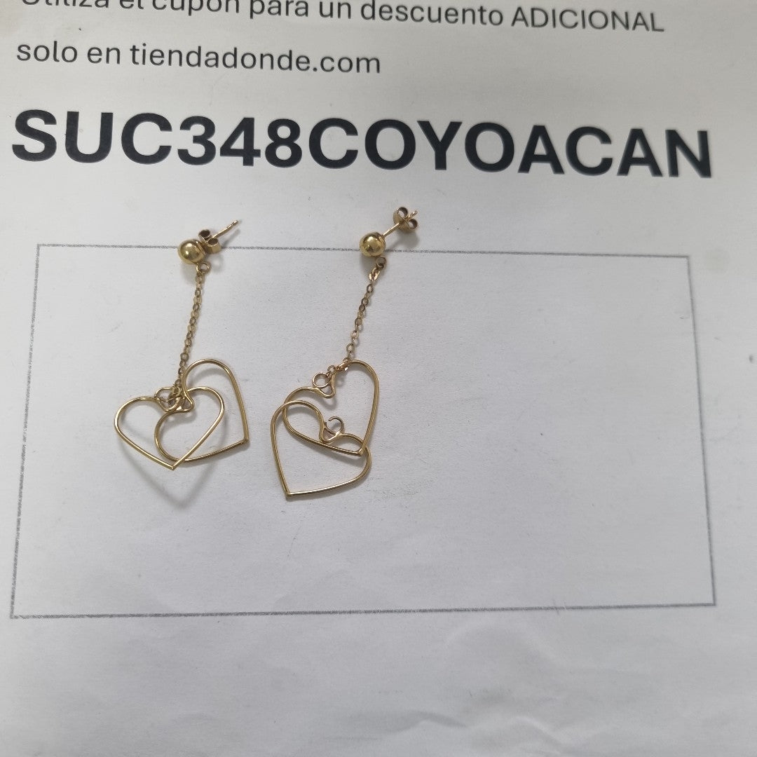 ARETES PAR ORO 14 K 3.6 GRMS (SEMINUEVO)