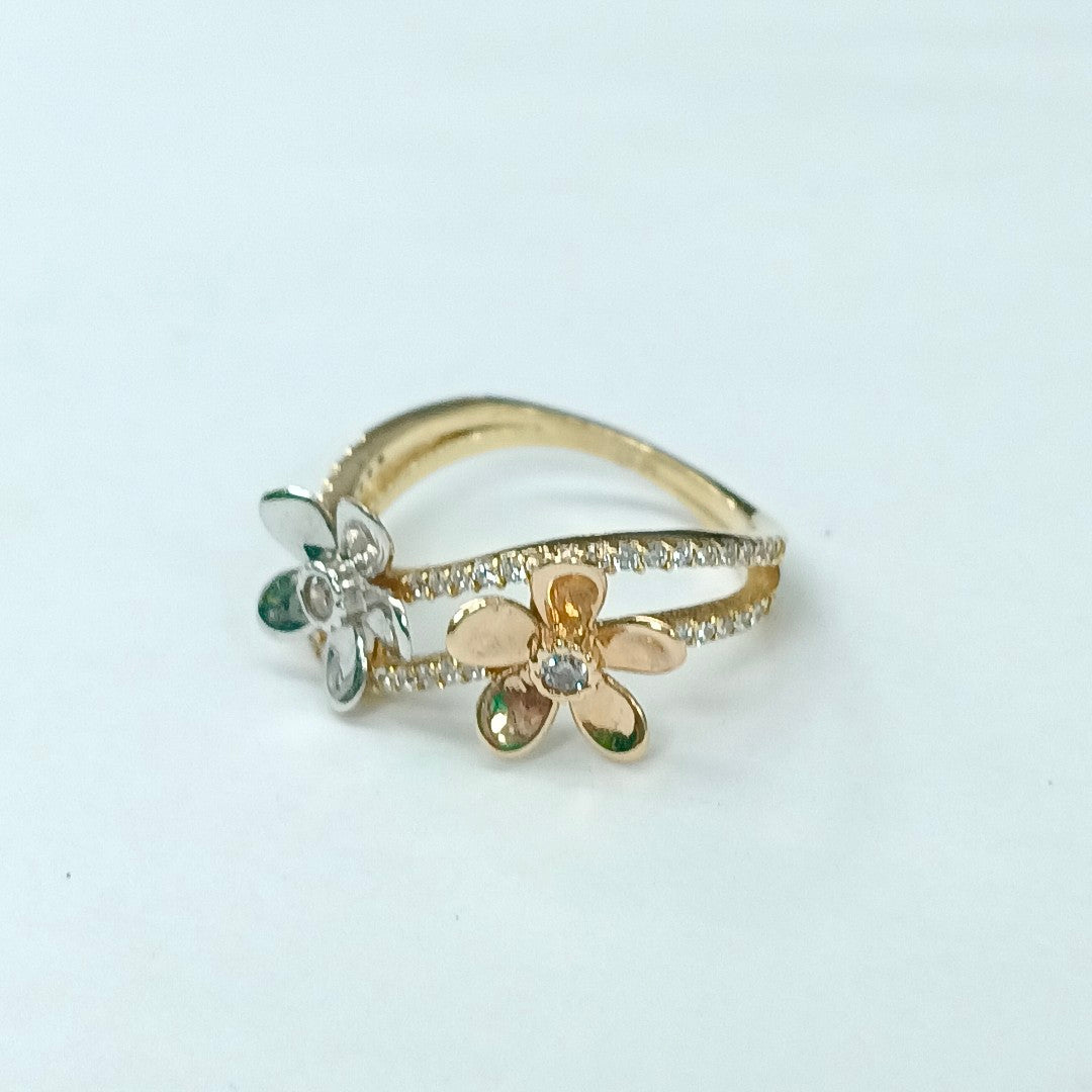 ANILLITO ORO COMBINADO 14 K 3 GRMS (SEMINUEVO)