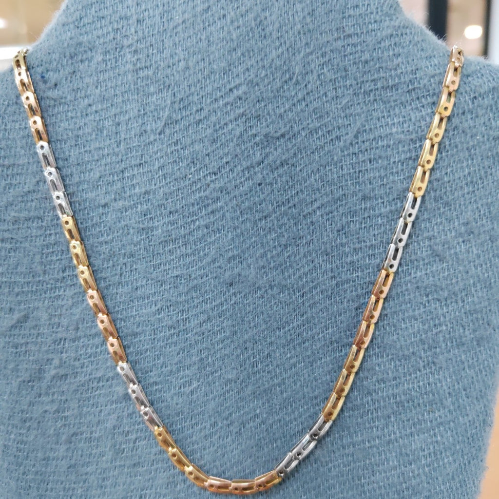 CADENA ORO COMBINADO 14 K 12,90 GRMS (SEMINUEVO)