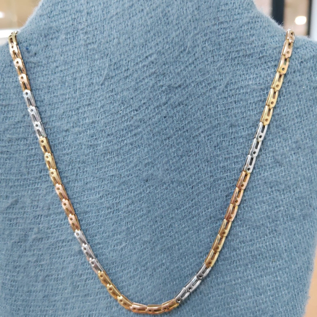 CADENA ORO COMBINADO 14 K 12,90 GRMS (SEMINUEVO)