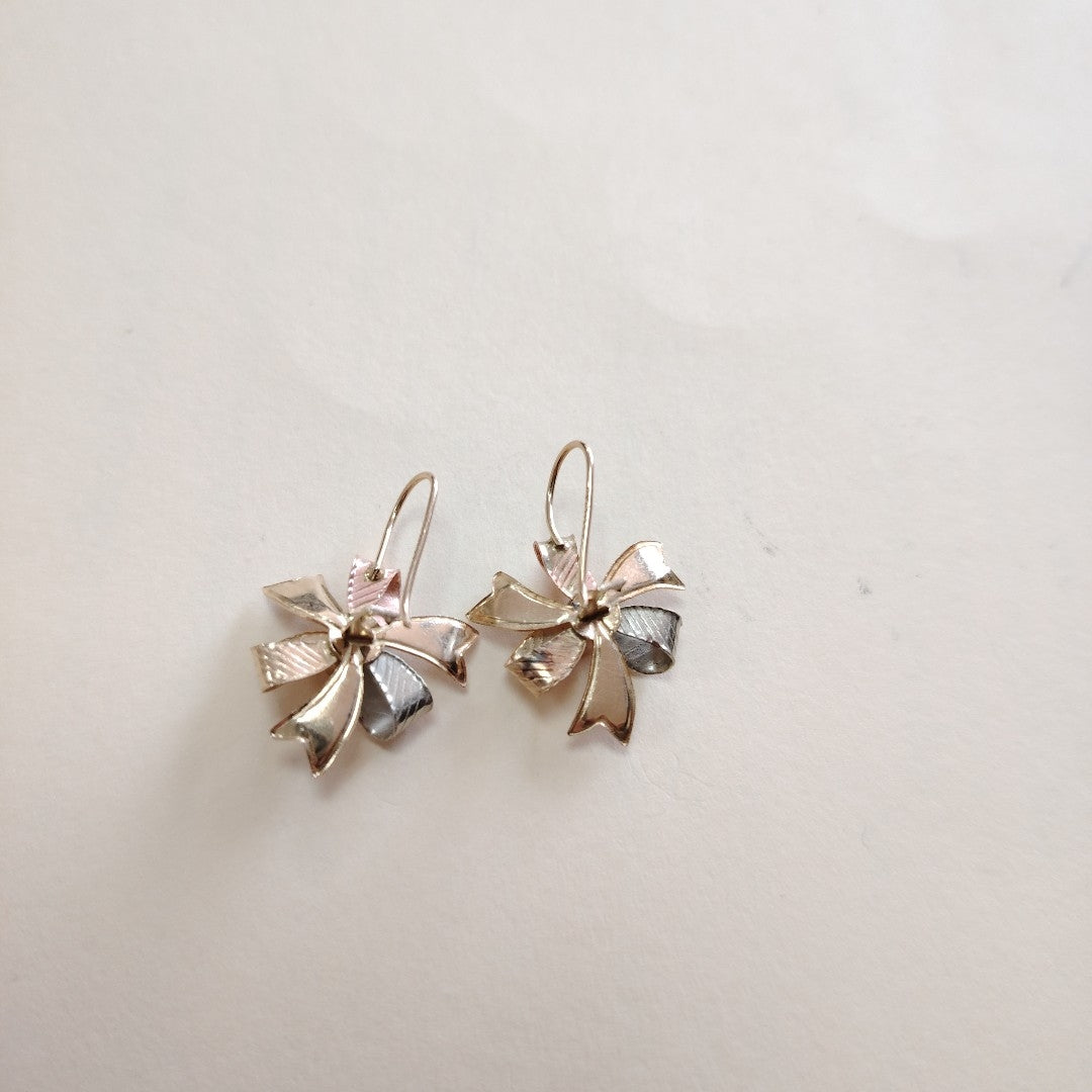 ARETES PAR ORO COMBINADO 10 K 2,40 GRMS (SEMINUEVO)