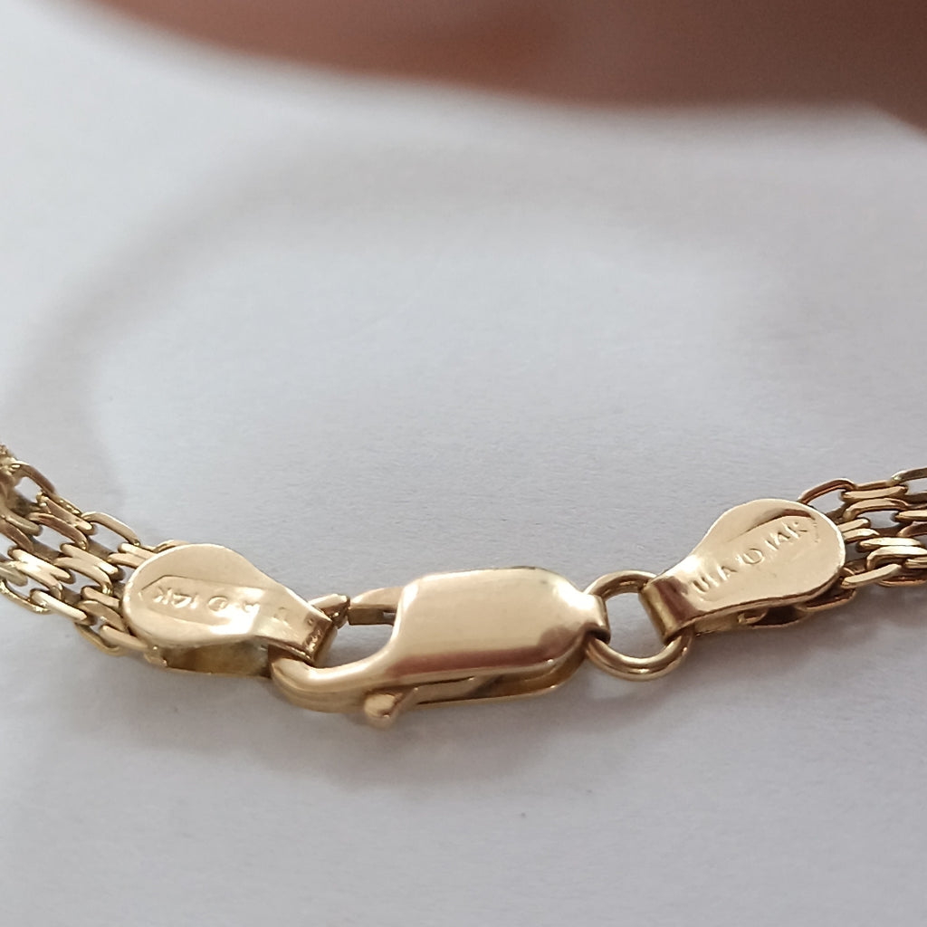 PULSERA ORO COMBINADO 14 K 6,80 GRMS (SEMINUEVO)