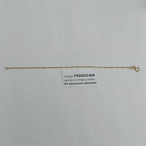 PULSERA TEJIDO 3X1 ORO 14K 18 0.9 GR (NUEVO)