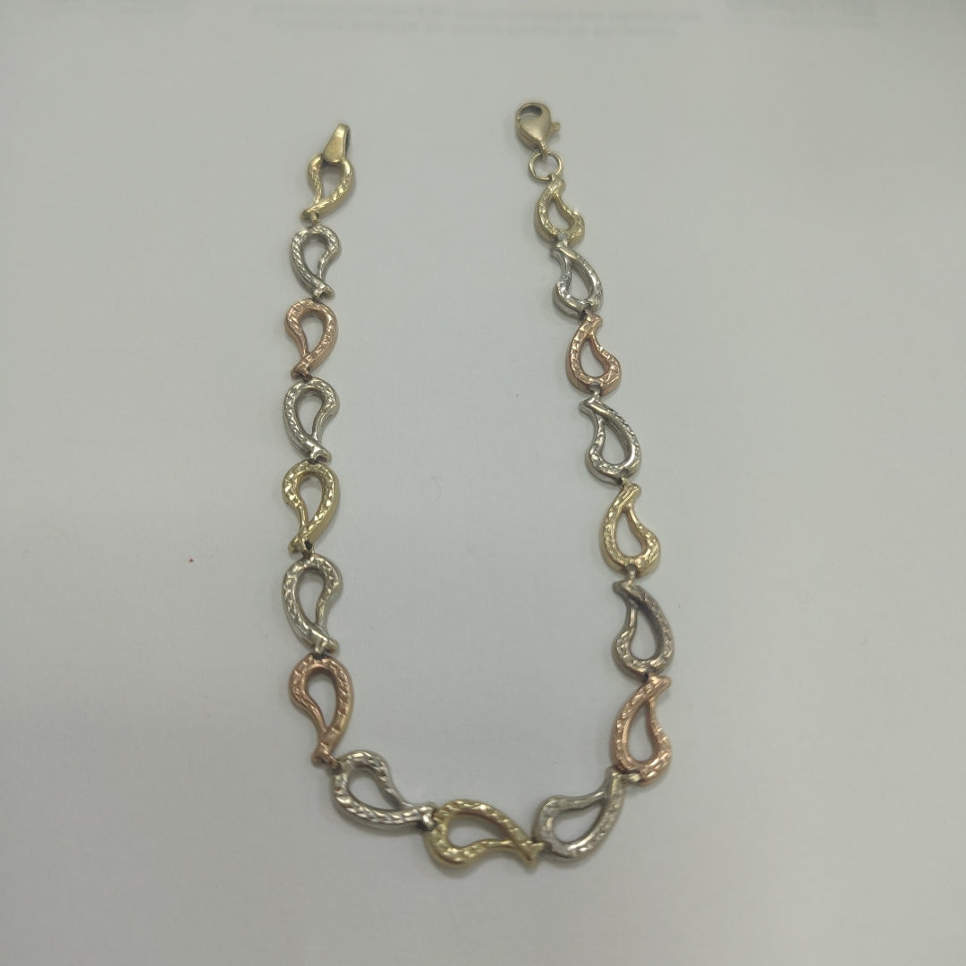 PULSERA ORO, ORO COMBINADO 14 K 3.1 GRMS (SEMINUEVO)