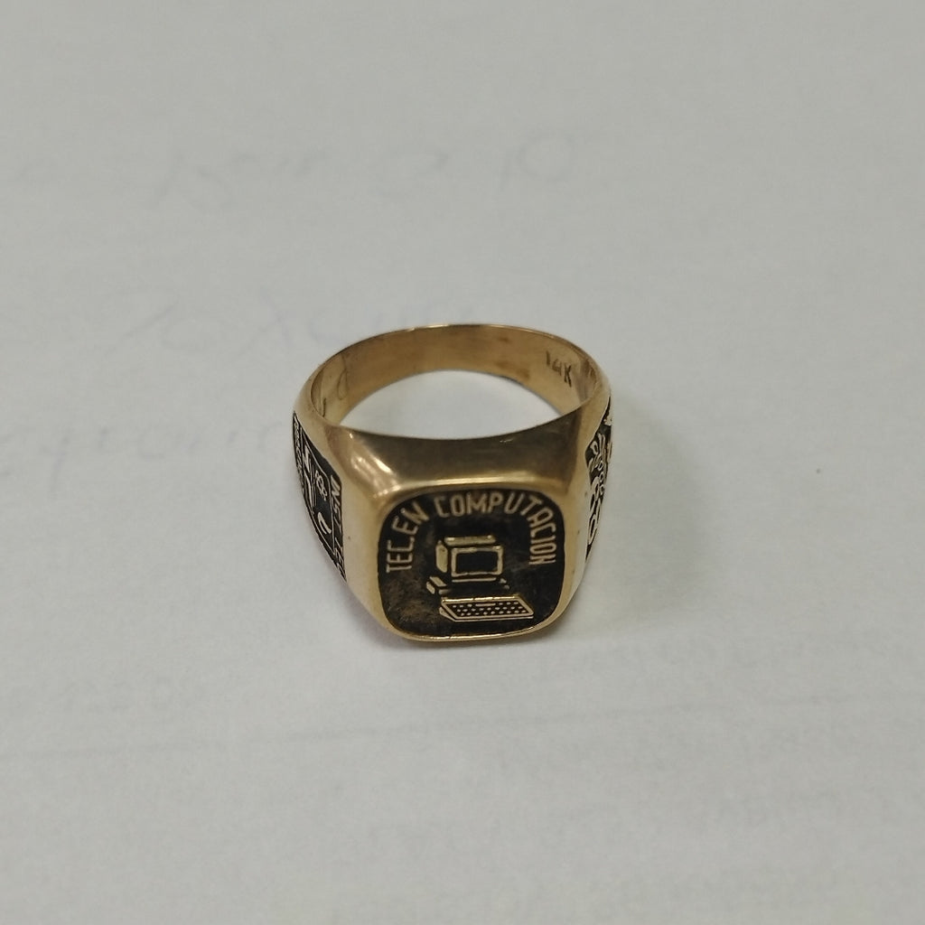 ANILLO DE GRADUACIÓN ORO 14 K 6 GRMS (SEMINUEVO)