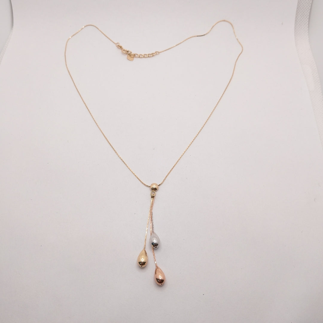GARGANTILLA ORO COMBINADO 14 K 3.4 GRMS (SEMINUEVO)