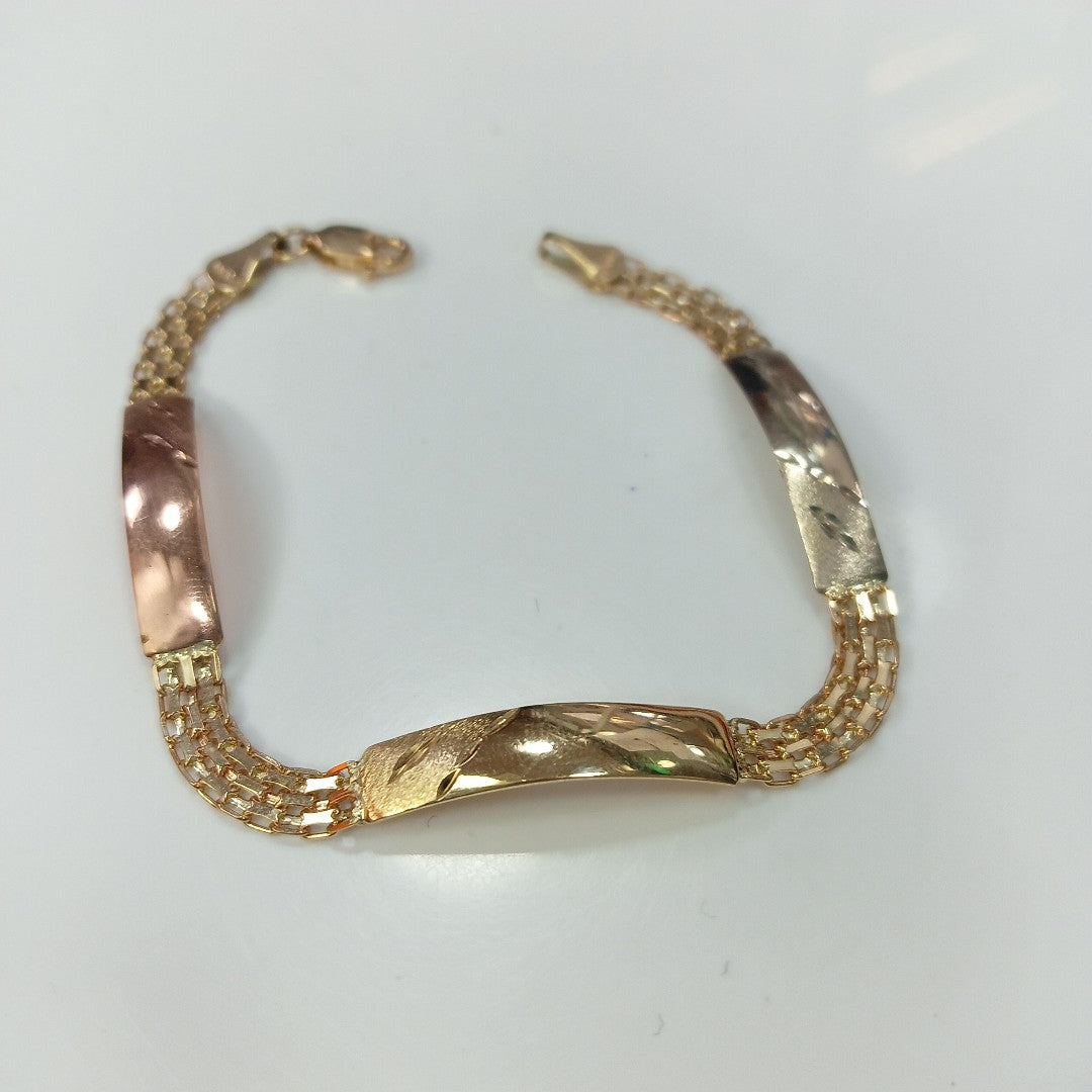 PULSERA ORO, ORO COMBINADO 10 K 4.4 GRMS (SEMINUEVO)