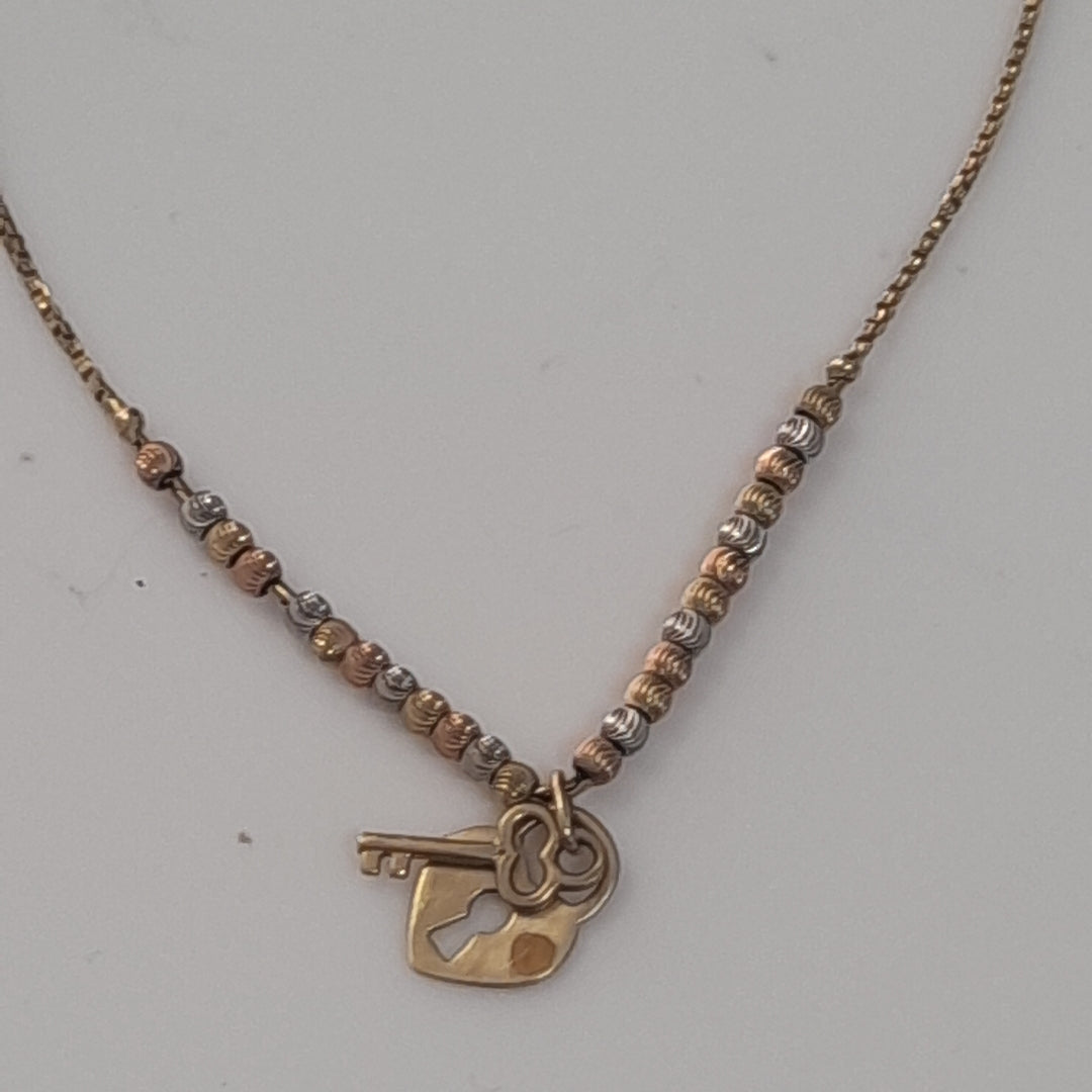 PULSERA ORO COMBINADO 14 K 2.1 GRMS (SEMINUEVO)