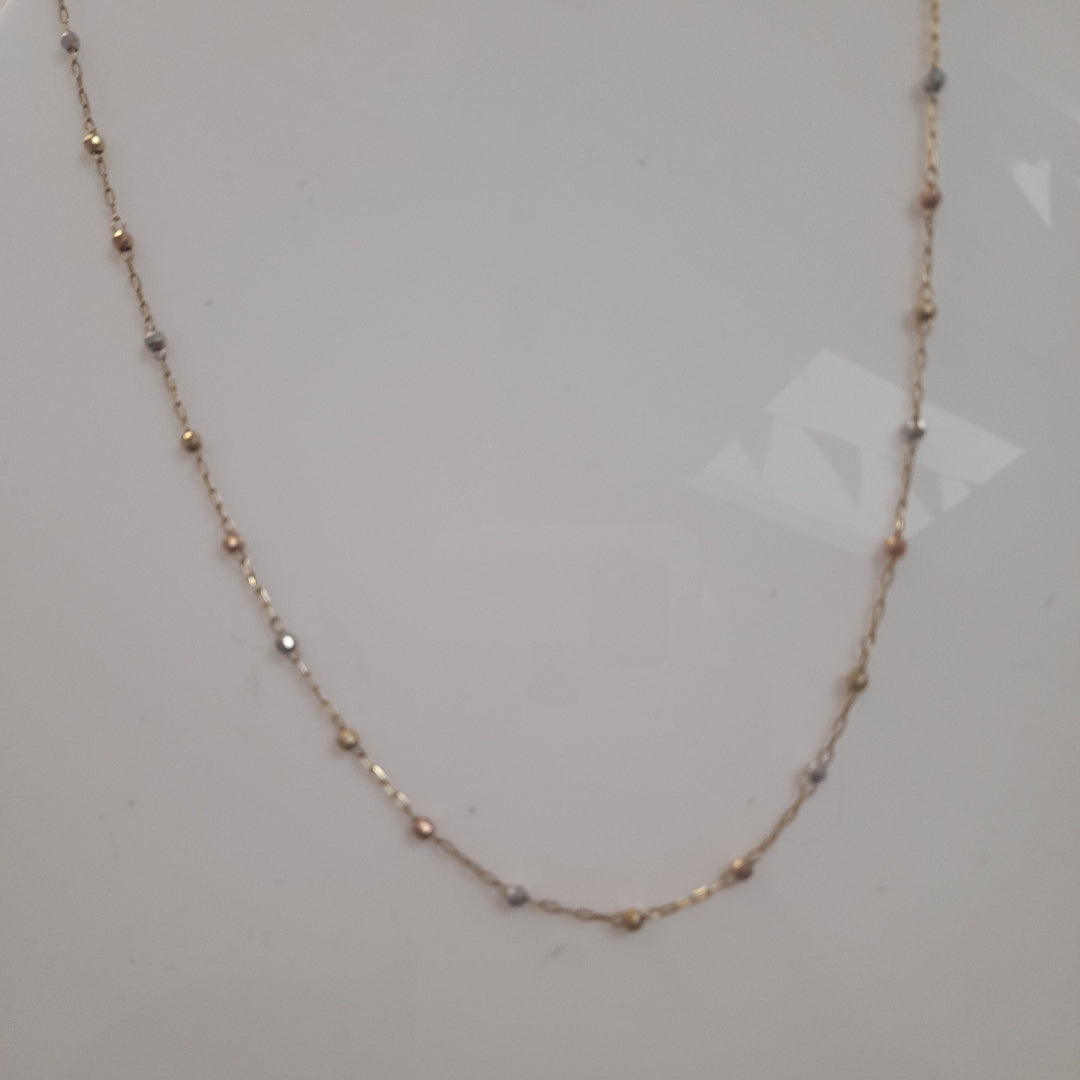 CADENA ORO COMBINADO 14 K 3.2 GRMS (SEMINUEVO)