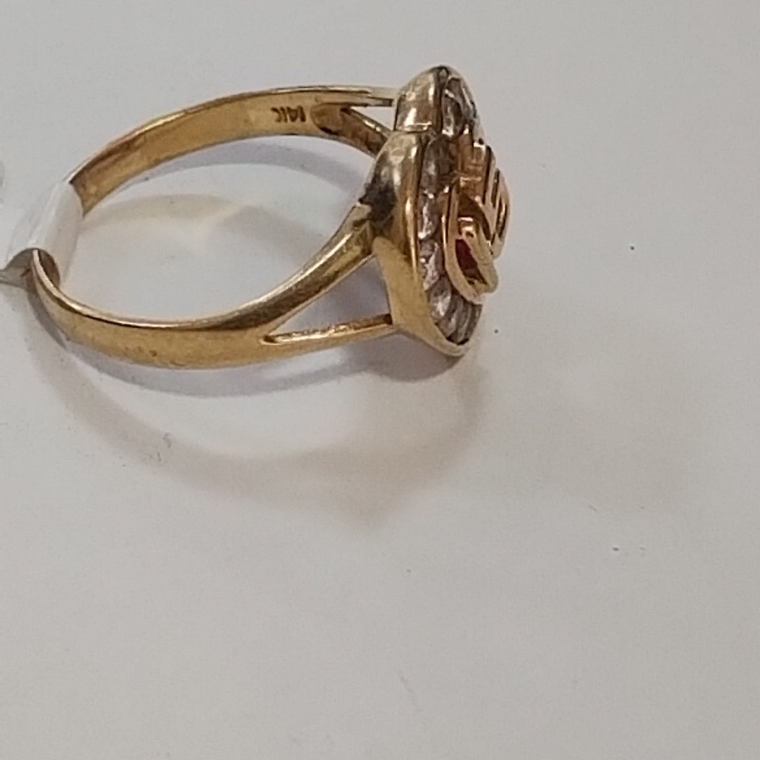 ANILLO CONMEMORATIVO ORO 10 K 3 GRMS (SEMINUEVO)