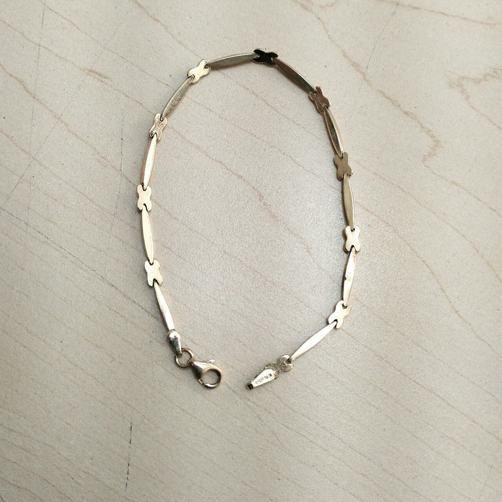 PULSERA ORO COMBINADO 14 K 3.3 GRMS (SEMINUEVO)