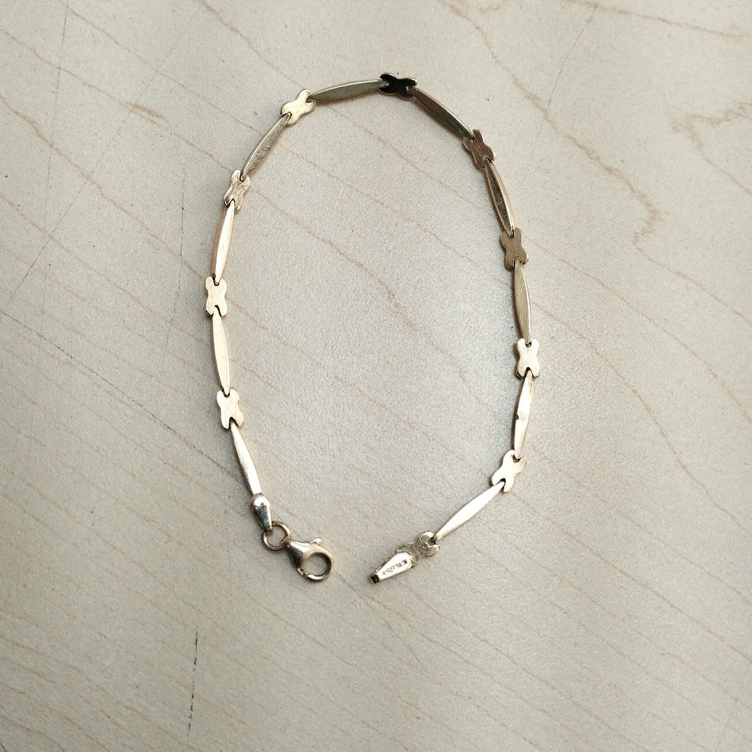 PULSERA ORO COMBINADO 14 K 3.3 GRMS (SEMINUEVO)