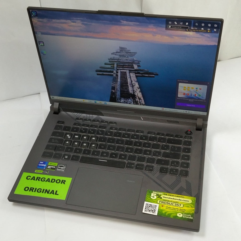 LAPTOP ASUS ROG STRIX G16 G614JV-N3192W (2024) 1 TB SSD 16 GB RAM (SEMINUEVO)