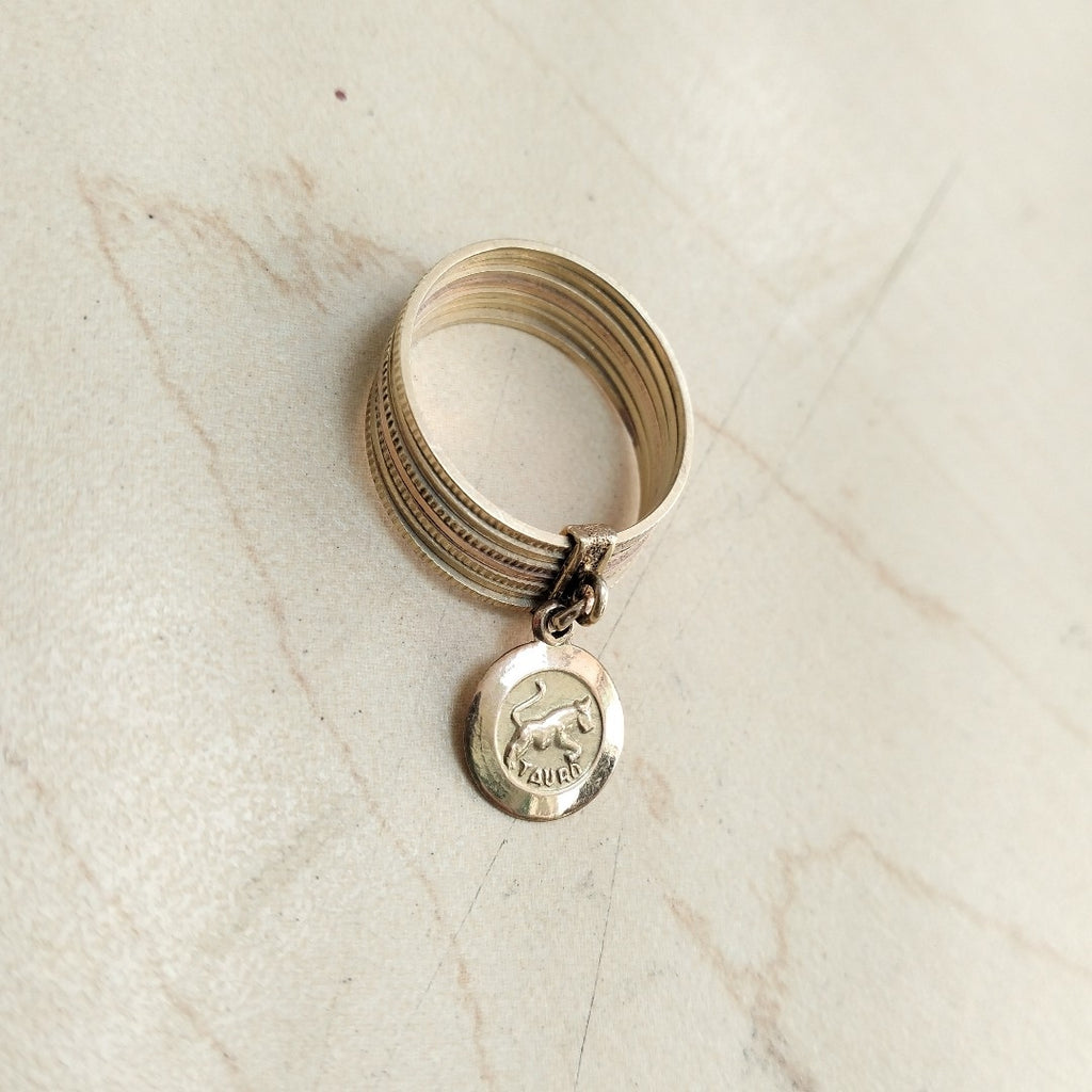 SEMANARIO DE ARGOLLAS ORO COMBINADO 14 K 4.2 GRMS (SEMINUEVO)