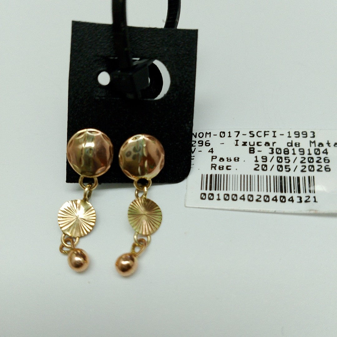 ARETES PAR ORO 10 K 1 GRMS (SEMINUEVO)