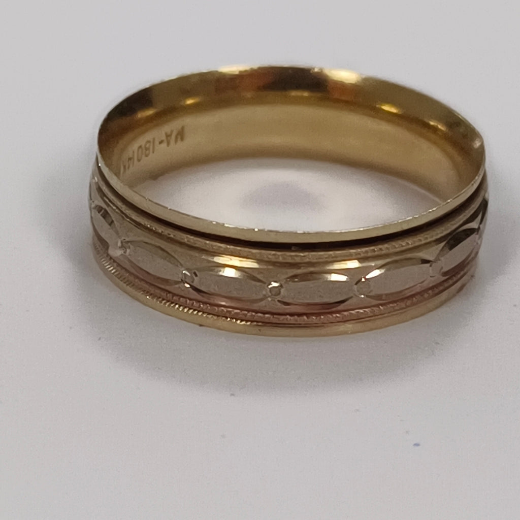 ARGOLLA ORO, ORO COMBINADO 14 K 2.3 GRMS (SEMINUEVO)