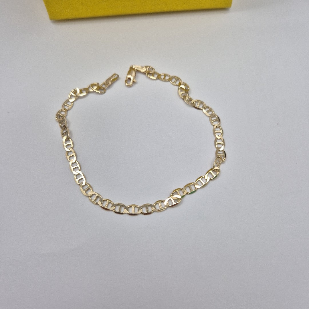 PULSERAS TEJIDO MARINERA ORO 14K 21 CM 3.5 GR (NUEVO)