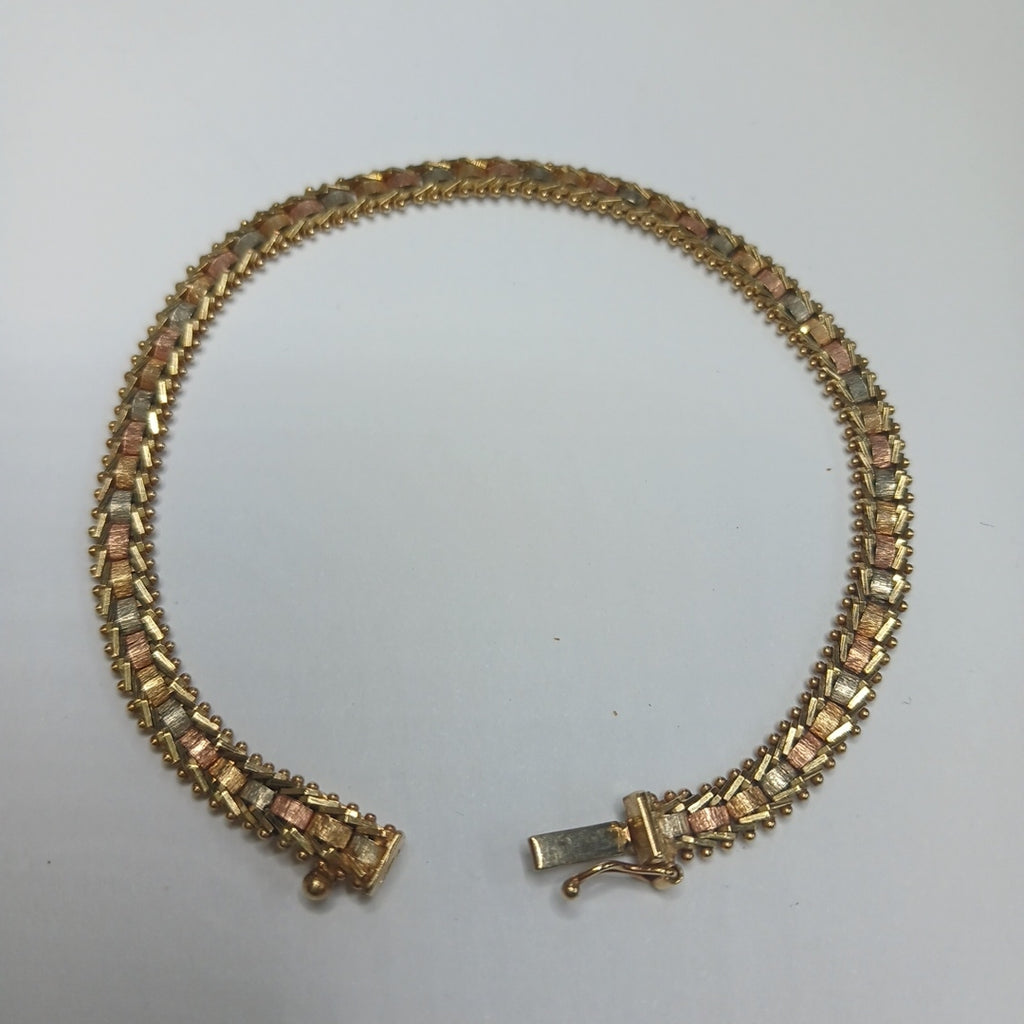 PULSERA ORO COMBINADO 10 K 8,20 GRMS (SEMINUEVO)