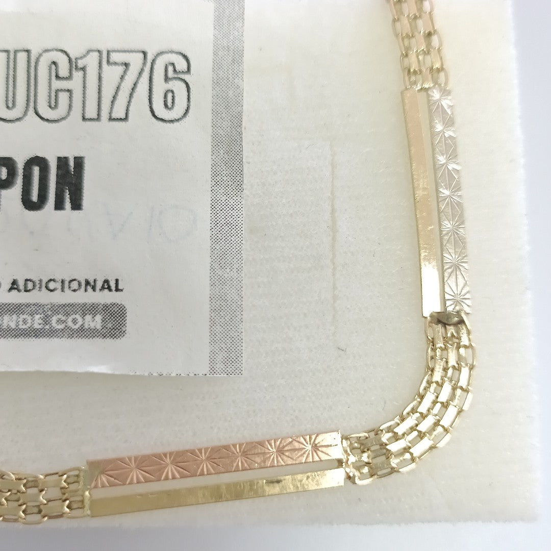 PULSERA ORO COMBINADO 10 K 4,80 GRMS (SEMINUEVO)