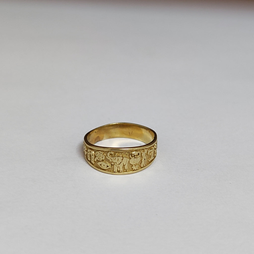 ARGOLLA DE LA SUERTE ORO 14 K 2.8 GRMS (SEMINUEVO)
