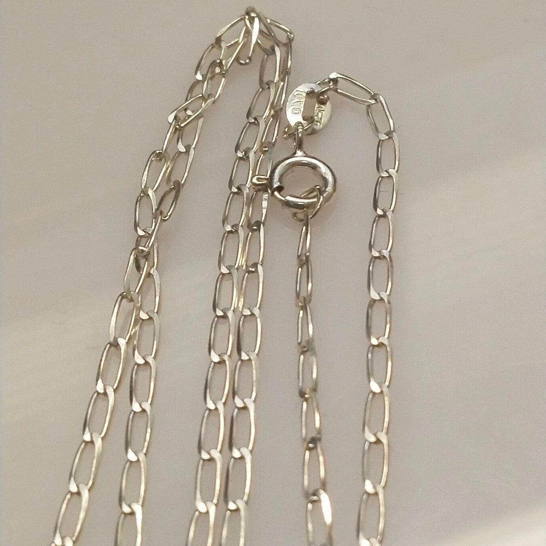 CADENA TEJIDO ESLABONES PLATA .925 60 CM 3 GR (NUEVO)