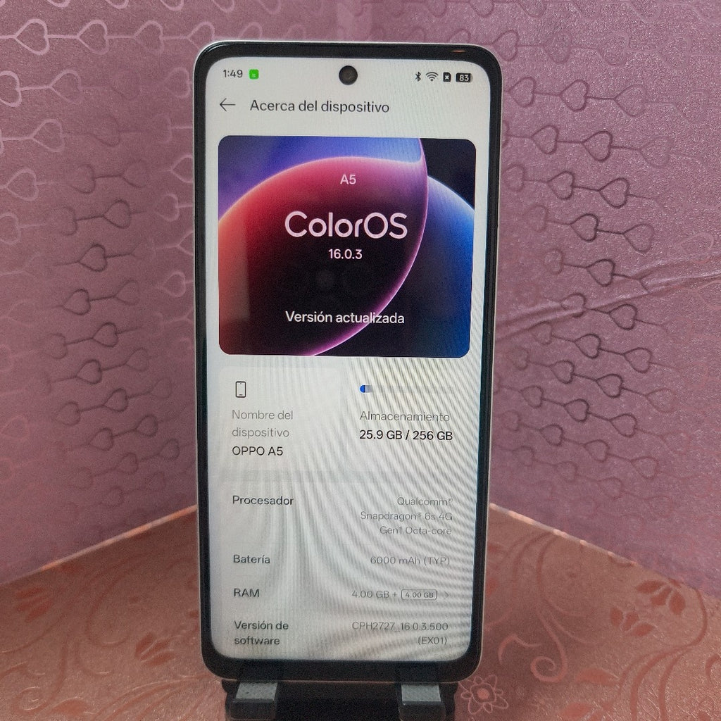 CELULAR OPPO A5 CPH2727 (2025) 256 GB 4 GB RAM (SEMINUEVO)