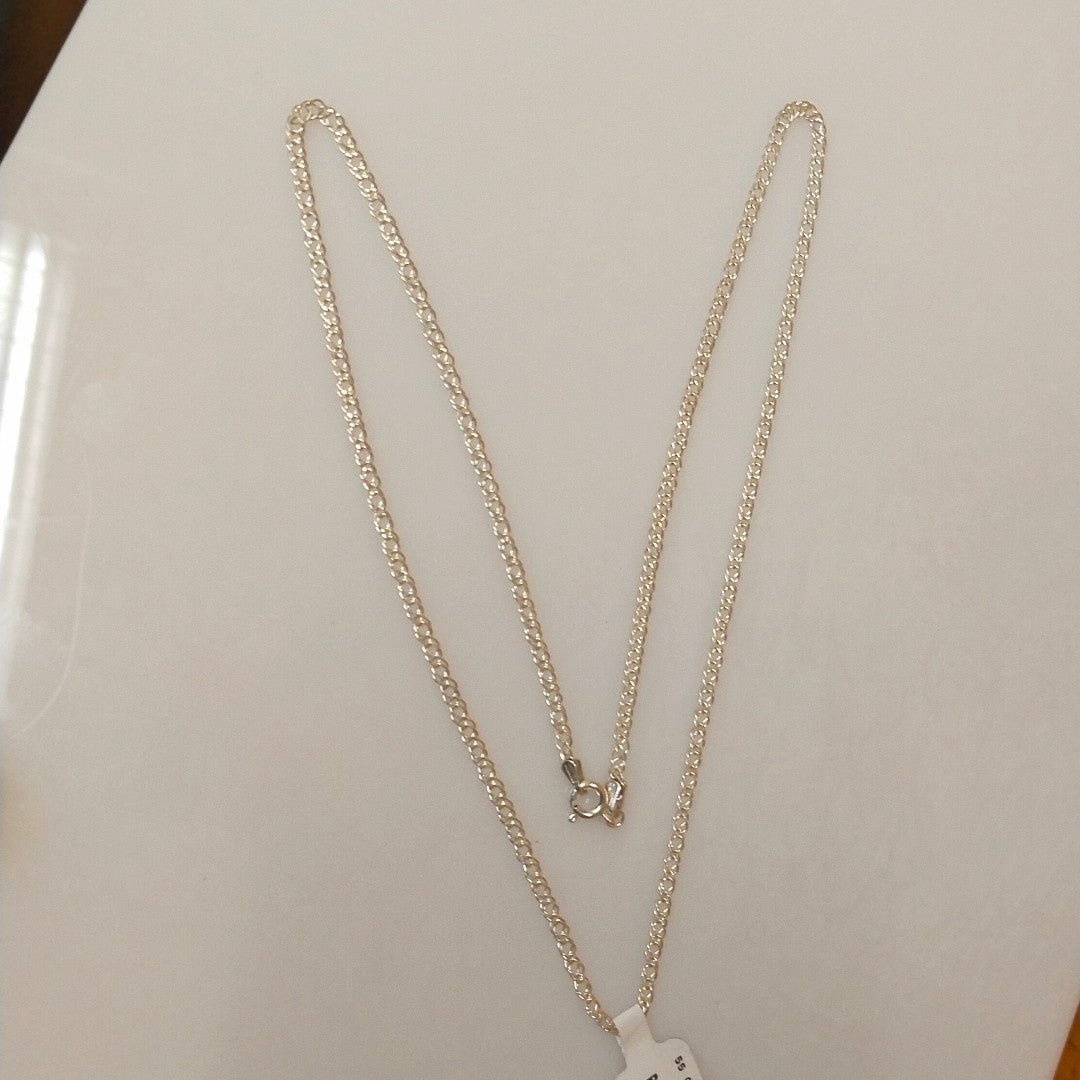 CADENA TEJIDO ESLABONES PLATA .925 55 CM 4 GR (NUEVO)