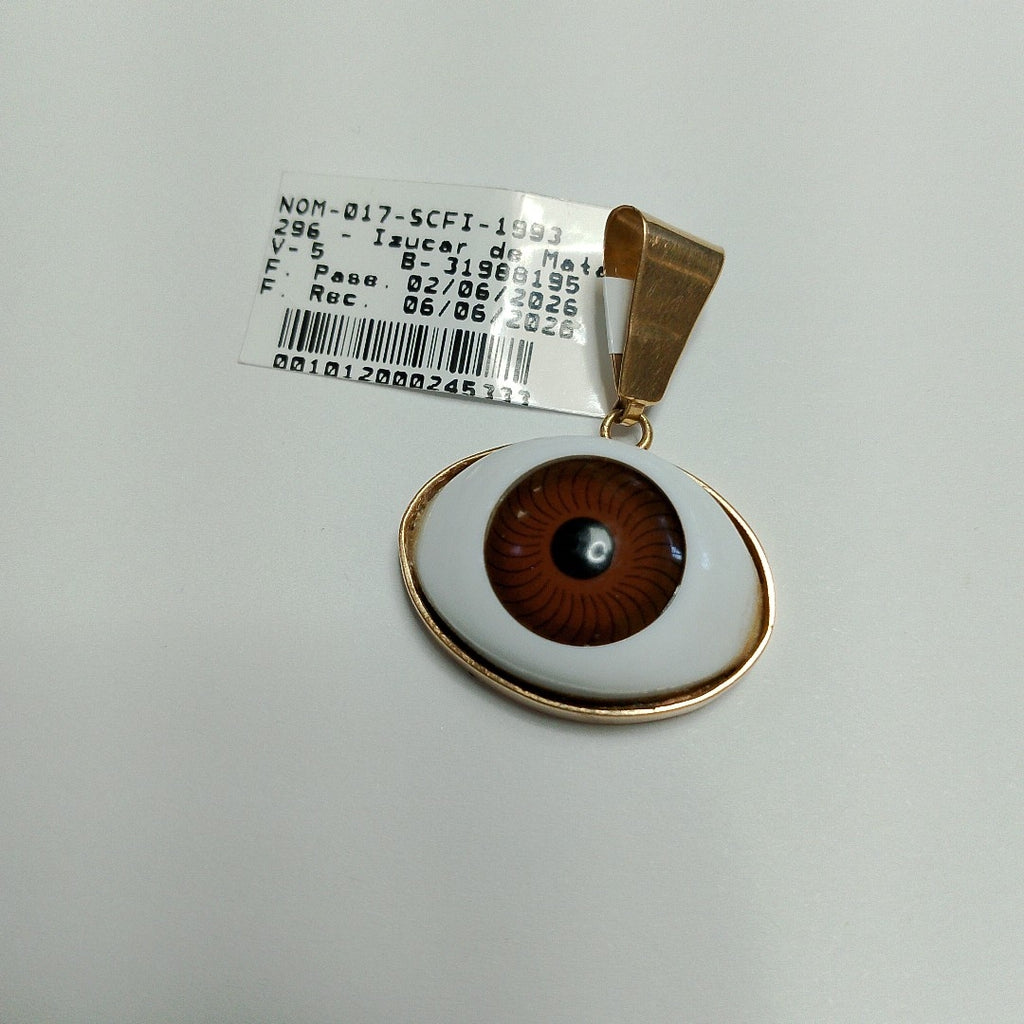K1 5,50 GRMS 14 K ESPECIFICACIONES COMPLEMENTARIAS DIJE DISEÑO OJO TURCO (SEMINUEVO)