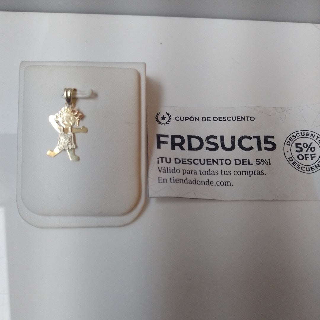 DIJE ORO, ORO COMBINADO 14 K 1.6 GRMS (SEMINUEVO)