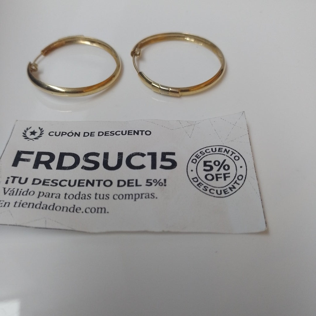 ARRACADAS PAR ORO 14 K 5.4 GRMS (SEMINUEVO)