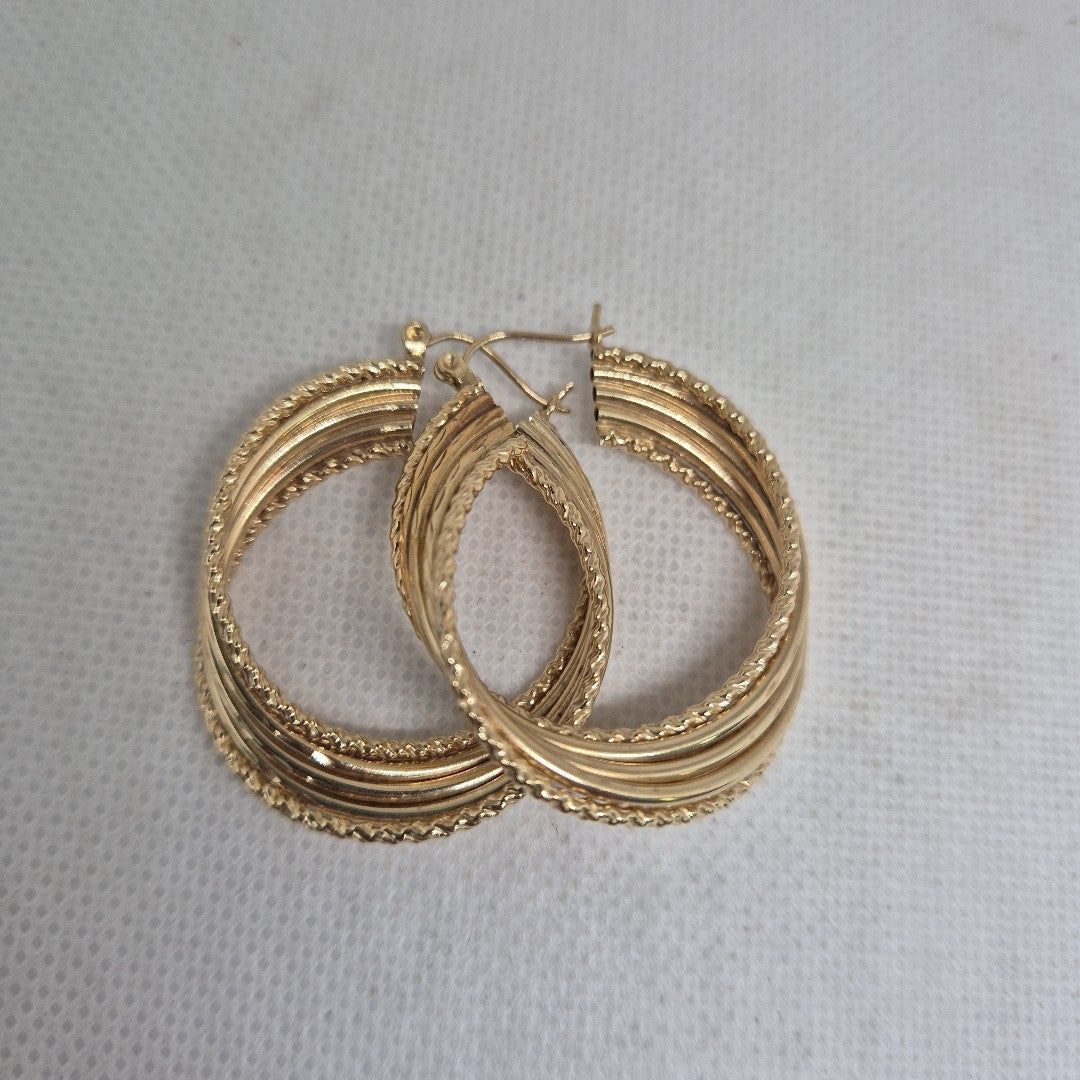 ARRACADAS PAR ORO 14 K 6.8 GRMS (SEMINUEVO)