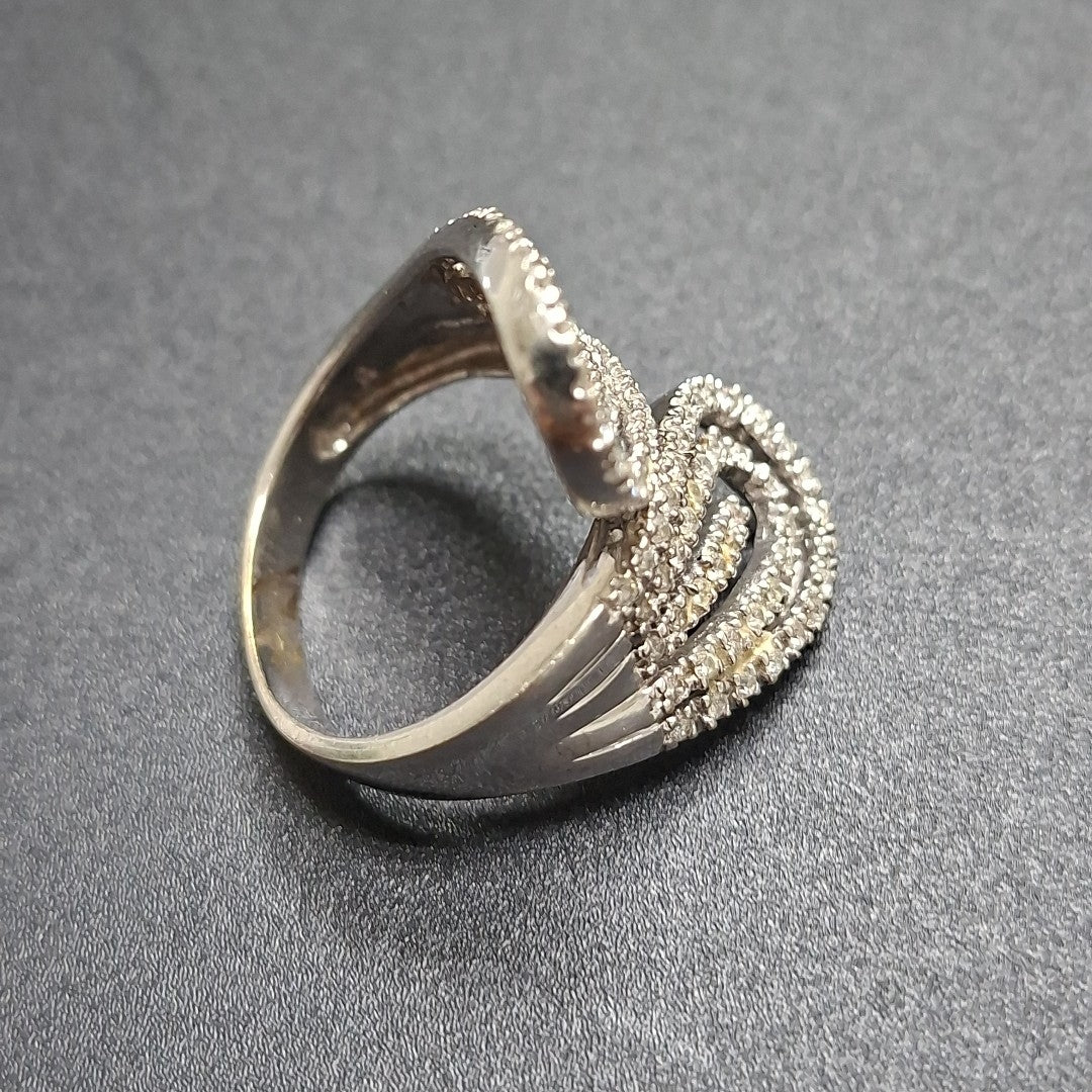 ANILLO ORO, ORO BLANCO 14 K 7.6 GRMS (SEMINUEVO)